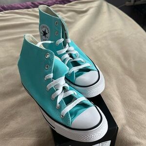 Converse sneakers women’s Sz 8 Double Cyan